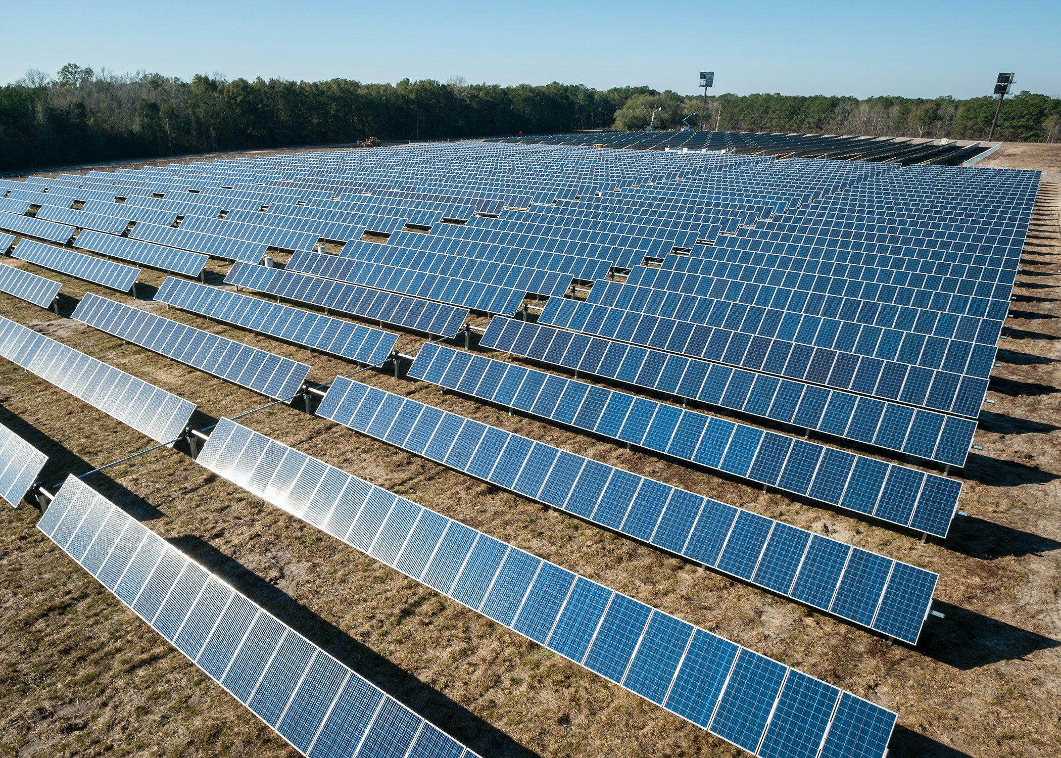 Solar Module Panels in High Density Layout